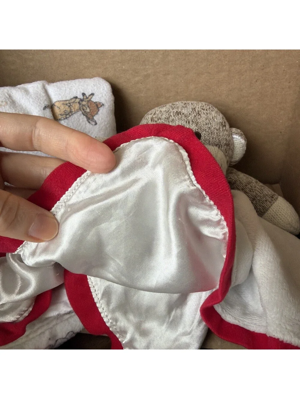 Baby Starter Set/Sock Monkey Security Blanket, Infantino Baby Rattle Bambi Blank